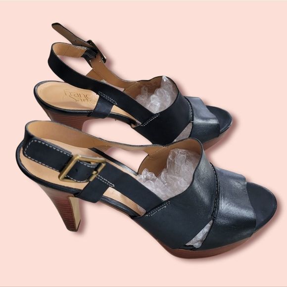 NWT Franco Sarto slingback platform leather heels size 10 "milla" - Picture 3 of 5